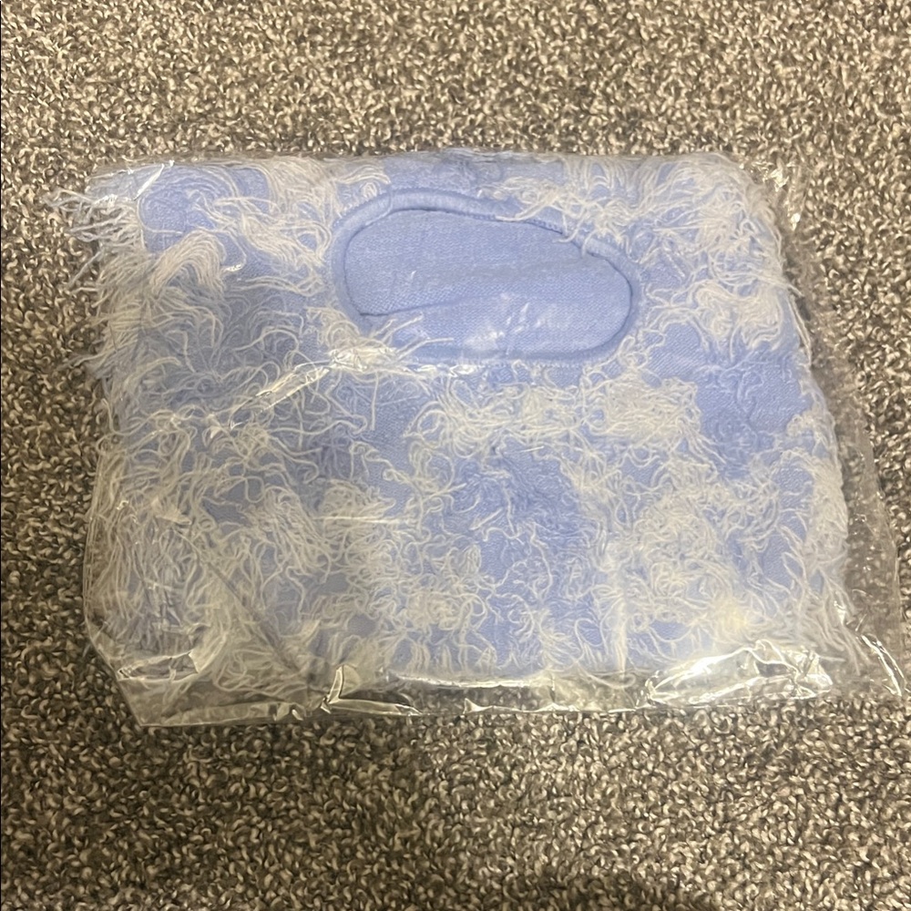 Blue and White ski mask